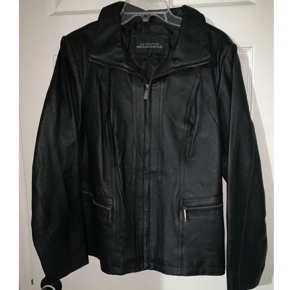 Leather Coat, NWT